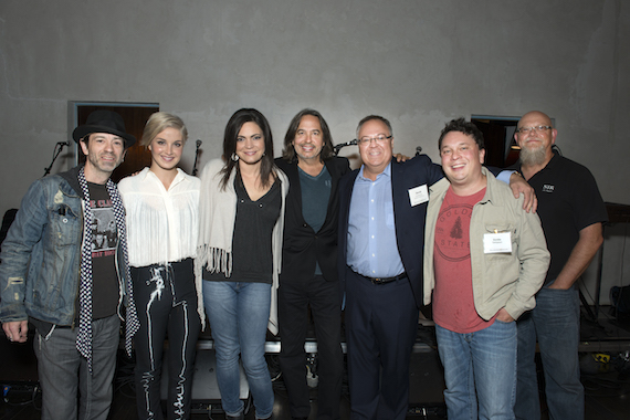 Pictured (L-R): Travis Meadows, Maggie Rose, Angaleena Presley, James Slater, Derek Crownover, Gordie Sampson, and John Whitehead.