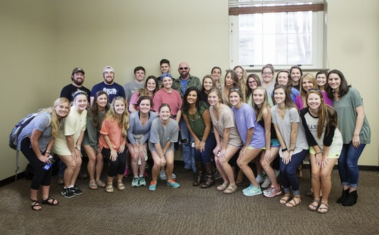 Corey Smith and students at the University of Georgia.