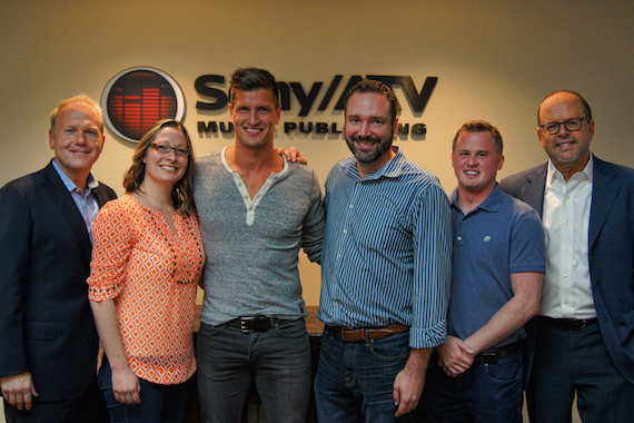 Pictured (L-R): Troy Tomlinson, Sony/ATV Nashville; Abbey Adams, Sony/ATV Nashville; Brad Rempel; Josh Van Valkenburg, Sony/ATV Nashville; Jason Turner, Keller Turner Ruth Andrews & Ghanem, PLLC; Danny Strick, Sony/ATV New York.