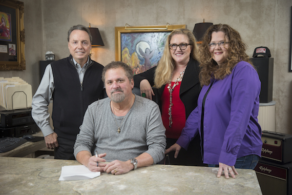 Pictured (L-R): Jody Williams, VP, Writer Publisher Relations, BMI; Bob DiPiero; Whitney Daane, SVP Creative, Kobalt Music Publishing; Stephanie Cox, VP Creative, Kobalt Music Publishing. Photo: John Russell 