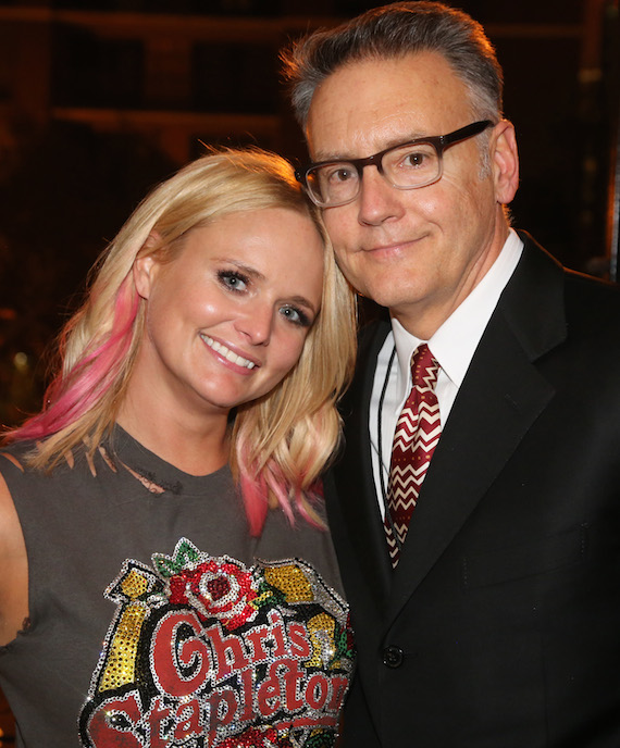 Newly crowned six-time CMA Female Vocalist of the Year Miranda Lambert and Sony Music Nashville Chairman & CEO Randy Goodman. Photo: Alan Poizner