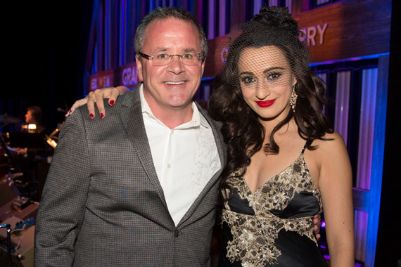 Pictured (L-R): Pete Fisher, Lyndi Ortega. Photo: Chris Hollo/Grand Ole Opry