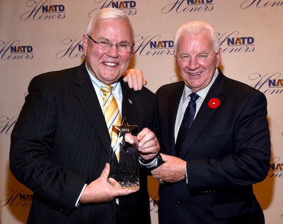 Pictured (L-R): Pete Weber and Terry Crisp. Photo: Rick Diamond/Getty Images for NATD