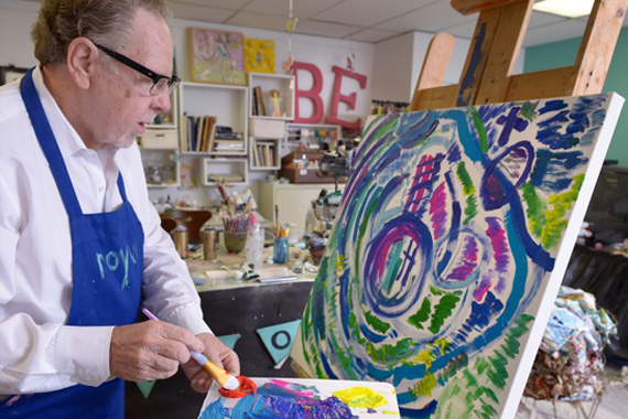 Industry veteran Roy W. Wunsch paints at STUDIO BE. Photo: Cindy Wunsch Bowen