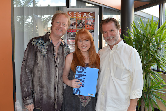 Pictured (L-R):  Ron Wallace, Skylar Wallace and SESACs Dennis Lord. Photo: Peyton Hoge