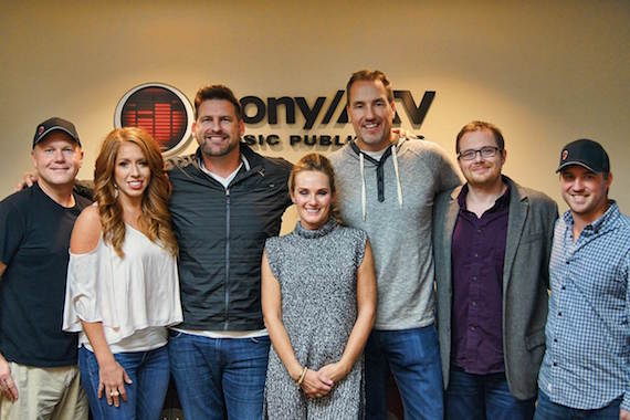 Pictured (L-R): Troy Tomlinson, Sony/ATV; Hannah Williams, Sony/ATV; Tommy Cecil; Missi Gallimore; Tom Luteran, Sony/ATV; Noah McPike, attorney; Ed Williams, Sony/ATV.