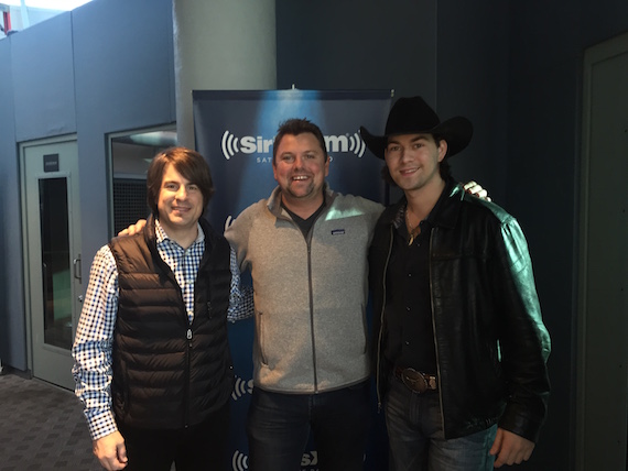 Pictured (L -R): Jimmy Wayne, Storme Warren (Sirius XM) and William Michael Morgan 