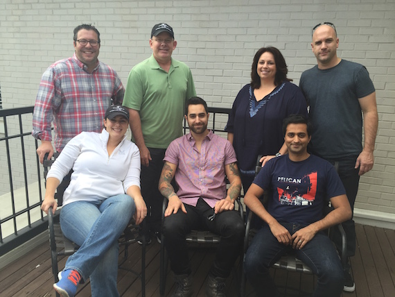 Pictured (L-R): Front Row: Missy Wilson, Sr. Creative Director, UMPG;  Paul DiGiovanni; Rohan Kohli, Ozone Management. Back Row: Kent Earls, EVP/GM, UMPG Nashville;  Ron Stuve, VP A&R, UMPG; Cyndi Forman, VP, Creative, UMPG; Robert Filhart, ASCAP.  