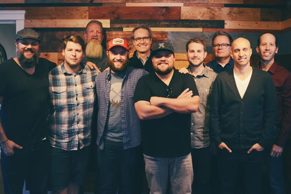 Pictured (L-R): Jon Poole, David Hart, JJ Weeks Band; Scott Brickell, Brickhouse Entertainment; Cody Preston, JJ Weeks Band; John Mays, Centricity Music; JJ Weeks; Jon Sell, Steve Ford, Chad Segura, Ben Stauffer, Centricity Music