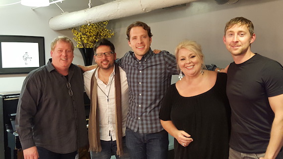 ?Pictured (L-R): ASCAP's Mike Sistad, Chris DeStefano, Matt Jenkins, Leslie Satcher and Ashley Gorley.? 