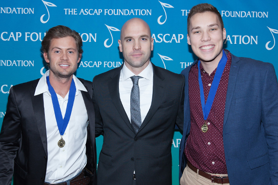 Pictured (L-R): Brandon Lay, ASCAP Creative Director Robert Filhart, Brandon Ratcliff.