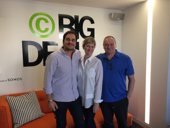 Pictured (L-R): Pete Robinson, Sr. Vice President/GM Nashville; Kim McCollum-Mele, President, Words & Music;  Kenny MacPherson, President, Big Deal Music