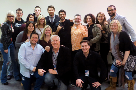 Pictured (L-R): WUSN's Laurie Kapugi, Jeff Kapugi, Zack Kapugi; Annie McKaila friend; McKaila Granning (KEEY); WEBG's Emily Bergman, Steve Stuart;  George Briner (BMLG); Marci Braun (WUSN), Brett Eldredge, Thomas Rhett; Fletcher Keyes (WWQM) with girlfriend Kim; John Zarling (BMLG); WMN's Mallory Opheim, Branden Bowler; and Liz Geerling (WUSN)