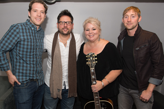 Pictured (L-R): Matt Jenkins, Chris DeStefano, Leslie Satcher, and Ashley Gorley. Photo: Kevin Yatarola / CMA