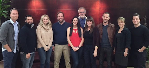 Pictured (L-R): Trevor Mathiessen (Word Publishing); Jonathan Mason (Creative Director, Word Worship); Beth Brinker (ASCAP, Creative Director); Scott Safford (Safford Motley); Hannah Ellis; Dale Mathews (VP Word Publishing); Janine Appleton (Creative Director, Wordcountry); Kele Currier (ASCAP Membership); Joel Timen (Creative Director, Word Publishing); Rod Riley (CEO, Word Entertainment)