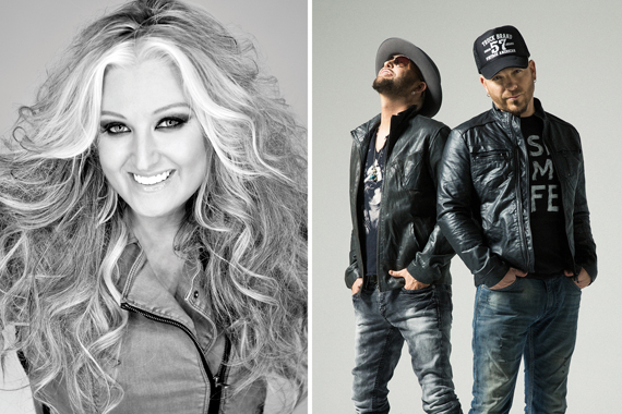 Pictured (L-R): Erica Nicole, LOCASH.