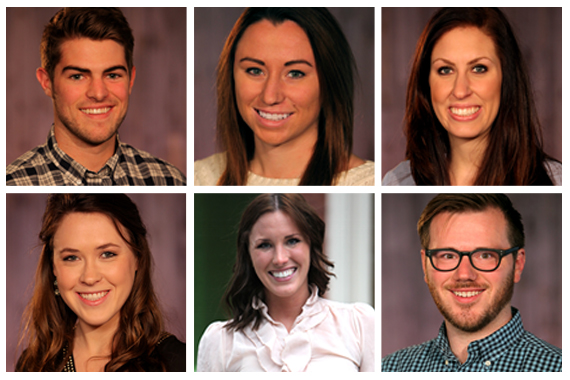 Pictured (clockwise, from top left): Gentry Alverson, Janet Edbrooke, Kathryn Nauman, Jon Sands, Lindsay Potts, Taylor Payne.