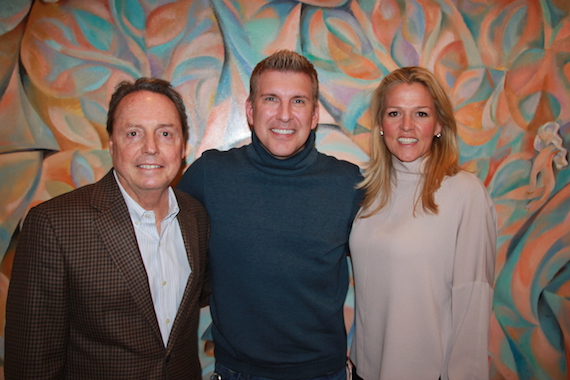 Pictured: (L-R): BMIs Jody Williams, BMI songwriter and TV personality Todd Chrisley and BMIs Leslie Roberts. 