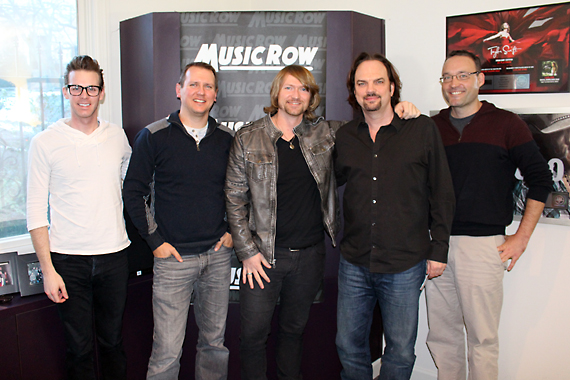 Pictured (L-R): MusicRow's Eric T. Parker, Troy Stephenson; Ben Bradford; MusicRow's Sherod Robertson and Craig Shelburne. Photo: Molly Hannula