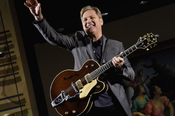 Musician Steve Wariner performs at the American Sound & Beauty: Guitars from the Bachman-Gretsch Collection exhibit opening.