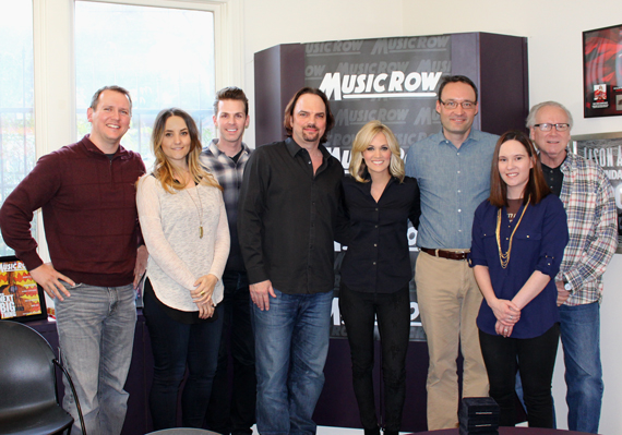 Pictured (L-R): Troy Stephenson, Molly Hannula, Eric T. Parker, Sherod Robertson, Carrie Underwood, Craig Shelburne, Jessica Nicholson, Robert K. Oermann. Photo: Jessie Schmidt