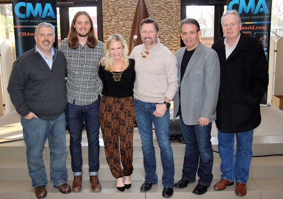 Pictured (L-R): Gordon Kerr, CEO, Black River Entertainment; Brenden Oliver, Membership & Balloting Coordinator, CMA; Brandi Simms, Sr. Director of Membership & Balloting, CMA; Craig Morgan, Rick Froio, EVP, Black River Records; Mike Wilson, Director National Promotion, Black River Records.