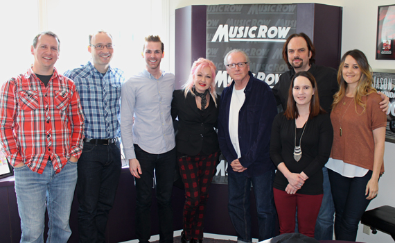 Pictured (L-R): Troy Stephenson, Craig Shelburne, Eric Parker, Cyndi Lauper, Robert K Oermann, Jessica Nicholson, Sherod Robertson, Molly Hannula