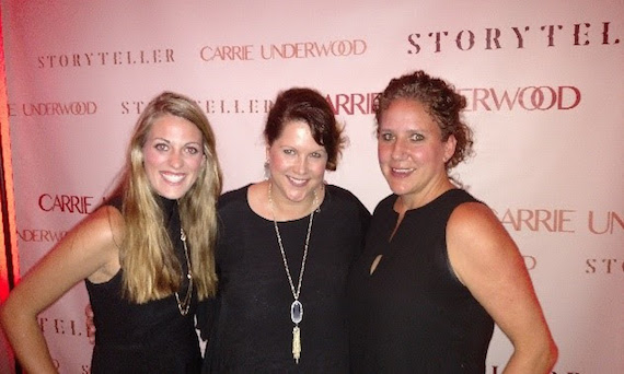 Pictured (L-R): Meredith Martin, Tresa Halbrooks, Rachel Martinez Carrie Underwood's Album Launch Event