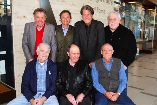 Pictured (Standing, L-R): Bill Anderson, Tom Douglas, Richard Leigh, and Pat Alger. (Seated, L-R): Dickey Lee, Bobby Braddock and Allen Shamblin. Photo: Bev Moser