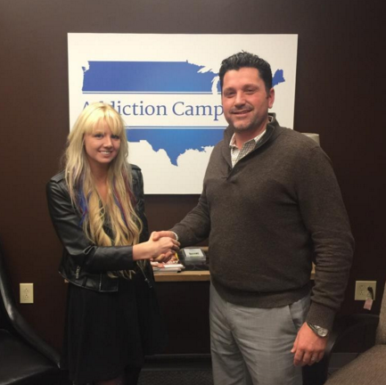 Pictured (L-R): Mary Fletcher and Eric Mitchell, CMO of Addiction Campuses 