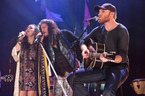 Pictured (L-R): x, Steven Tyler, Eric Paslay.