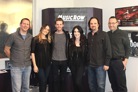 Pictured (L-R): MusicRow's Troy Stephenson, Molly Hannula and Eric T. Parker; Carnival/Thirty Tigers' Aubrey Sellers; MusicRow's Sherod Robertson and Craig Shelburne. Photo: Asha Goodman