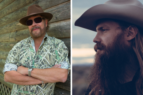 Pictured (L-R): Hank Williams Jr, Chris Stapleton