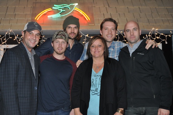 Pictured (l-r): ASCAPs Michael Martin, songwriters Jameson Rodgers, Barry Zito, Marla Cannon-Goodman and Matt Jenkins, and ASCAPs Robert Filhart.