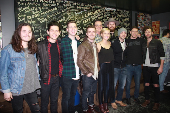 Pictured: (L-R): LANcos Tripp Howell and Chandler Baldwin, BMIs Josh Tomlinson, LANcos Brandon Lancaster, BMIs Perry Howard, BMI songwriter Maggie Rose, LANcos Jared Hampton, BMI songwriter Sam Grow, YEPs Andrew Cohen and LANcos Eric Steedly. 