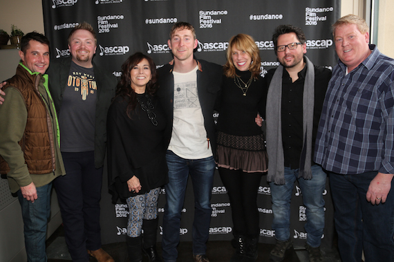 Pictured (L-R): ASCAP's Michael Martin, Josh Osborne, ASCAP's Loretta Muoz, Ashley Gorley, The Bluebird Cafe's Erika Wollam-Nichols, Chris DeStefano and ASCAP's Mike Sistad. Photo: ASCAP's Erik Philbrook 