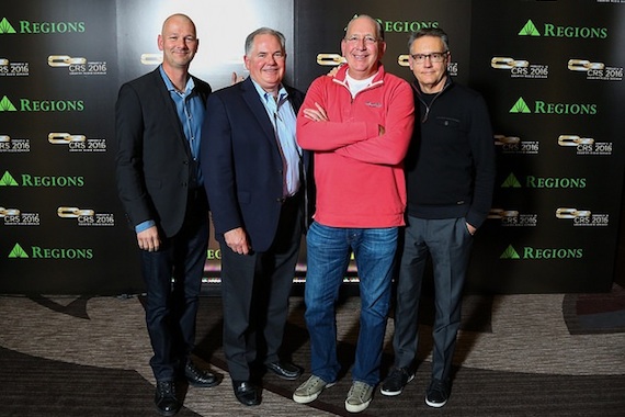 Pictured (L-R): Rod Phillips, iHeart Country; Bill Hendricks, Cox Media Group; John Esposito, Warner Music Nashville; Randy Goodman, Sony Music Nashville. Photo: CRB.