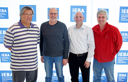 Newly-elected IEBA Board Directors Scott Pang (ICM Partners), Adam Kornfeld (Artist Group International), Eric Bresler (AEG Facilities), and Brad Garrett (Police Productions). 