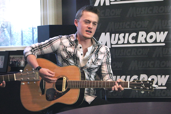 Jordan Rager performs for MusicRow staff.