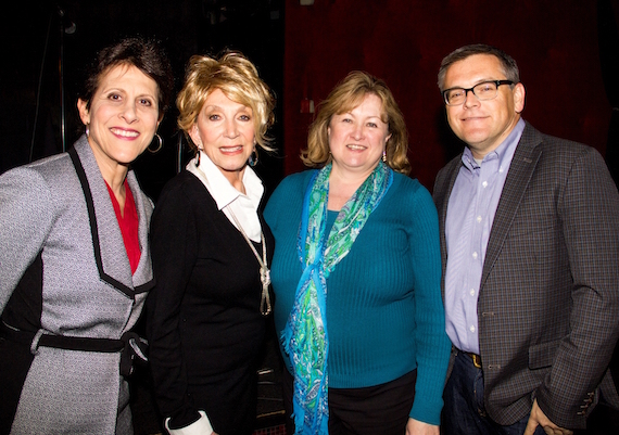 Pictured (L to R):  Debbie Linn (Leadership Music Exec. Dir), Jeannie Seely, Shelia Shipley Biddy (SOURCE President), Dan Rogers (Director of Marketing  Grand Ole Opry)   Photo credit: Denise Fussell  