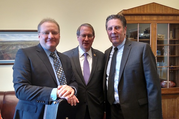 NSAI Legislative Co-Chair Roger Brown and NSAI'S Bart Herbison with House Judiciary Committee Chairman Bob Goodlatte (VA)