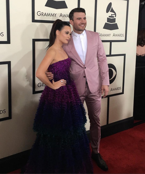 Sam Hunt and Kacey Musgraves arrive. Photo: instagram.com/thegrammys