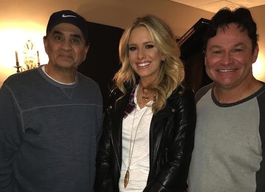 OMG Entertainments Sierra Black is finishing up the recording of her debut album, featuring the single, "Heart on Ice." Pictured (L-R): Producer Michael Omartian, Sierra Black, and producer Tom Hemby. 