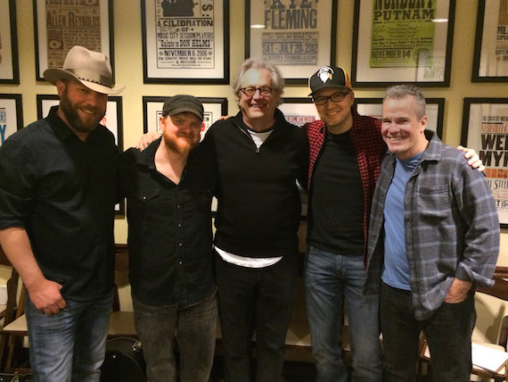 Pictured are (L-R): Jeff Hyde, Jeremy Spillman, Country Music Hall of Fame and Museum CEO Kyle Young, Luke Laird, and Casey Beathard. Photo: Abi Tapia, Country Music Hall of Fame and Museum