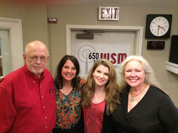 Pictured (L-R): Tim Riley, Industry Consultant; Nan Kelley, 650 AM WSM; Allie Louise; Devon O'Day, 650 AM WSM. 