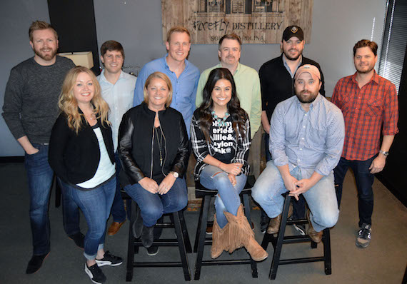 Back Row: BJ Hill (W/C), Will Overton (W/C), Pete Olson (Master Craft Management), Ben Vaughn (W/C), Travis Carter (W/C), Matt Michiels (W/C) Front: Alicia Pruitt (W/C), Liz Rose (Liz Rose Music), Alyssa, Scott Ponce (Liz Rose Music)