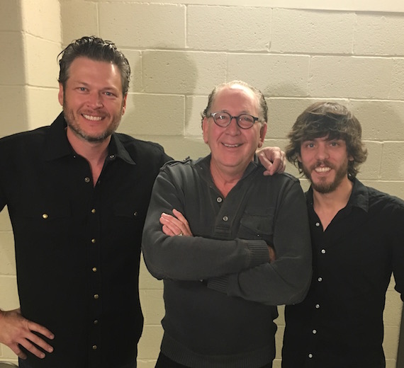 Pictured (L-R): Blake Shelton, John Esposito, Chris Janson.