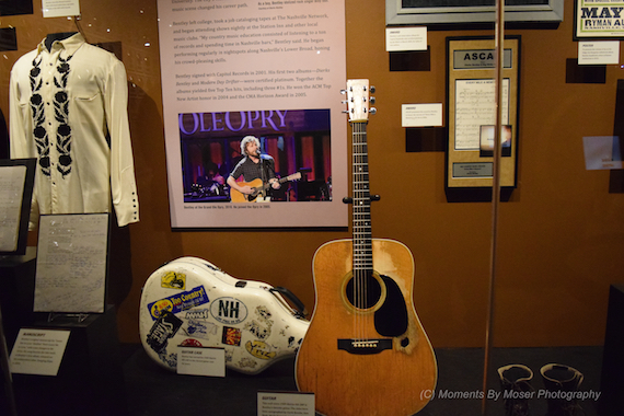 Dierks Bentley CMHOF Exhibit. Photo: Moments By Moser Photography