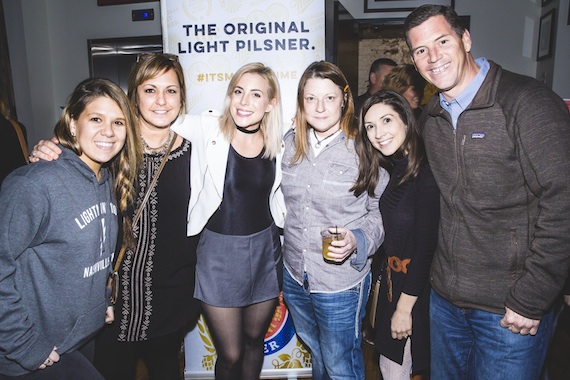 Pictured (L-R): Lightning 100s Brittney Farrow, MillerCoors Kim Juodaitis, songwriter Carla Cappa, Det Distributing Companys Elise McCracken, AC Entertainments Neeley Rice and BMIs Mark Mason. Photo: Jake Giles Netter