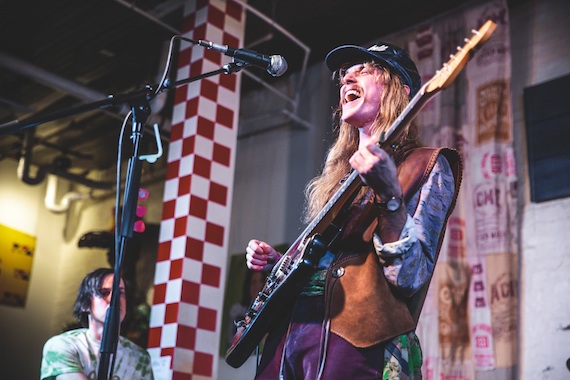 Self-described acid cowboy rocker OJR tears through his set at Acme for the first round of Road to Roo. His performance secured him a spot in round two. Photo:  Jake Giles Netter